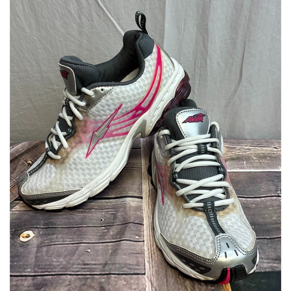 Avia SGR II Womens Size 6 Running Shoes White Silver Pink Softgel RYD Sneakers